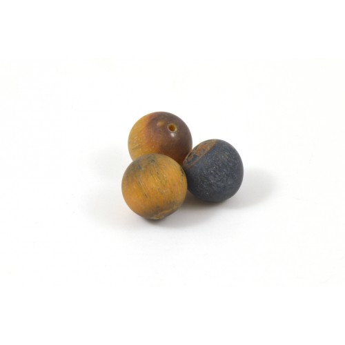 ROUND BEAD 14MM FROSTED TIGER EYE